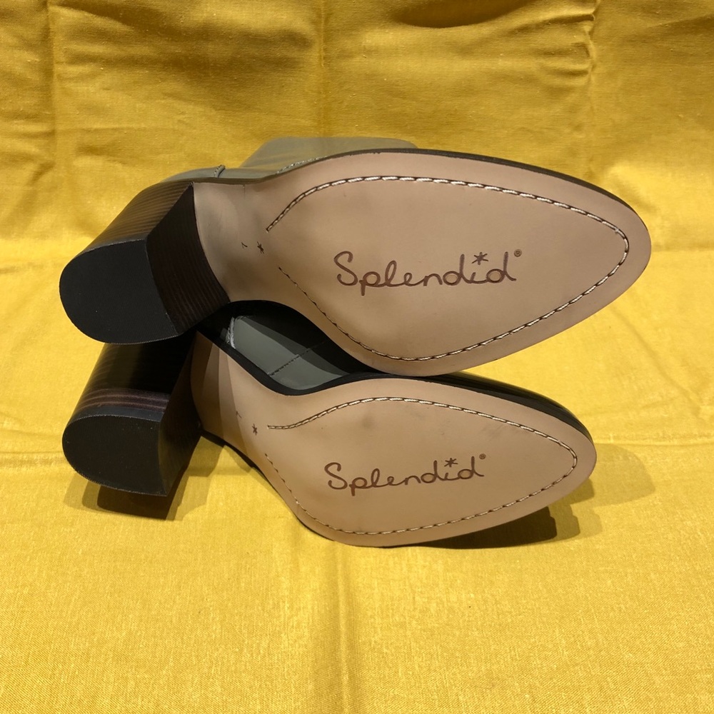 Splendid Roselyn Patent Stacked Heel Sock Boots - Picture 5 of 8
